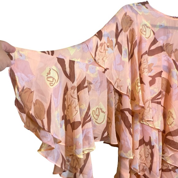 NWT TED BAKER LONDON Pegaia Sleeve Detail Mini Dress on Coral, size US 6 - Picture 5 of 15